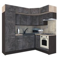 Bucatarie de Colt BIG GENA NEW ST. 160-230, Wenge / Decor 4299